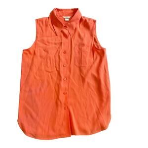 Christopher & Banks Sleeveless Button up Coral Size Small